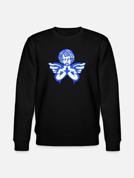 Angel Figurine Wings - Stanley/Stella CHANGER Unisex Organic Sweatshirt - black