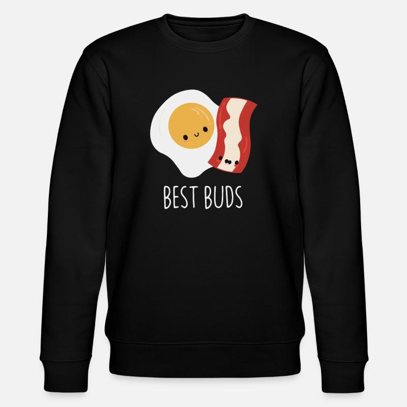 Beste Buds Ei und Speck - Stanley/Stella Unisex Bio-Sweatshirt CHANGER  - Schwarz