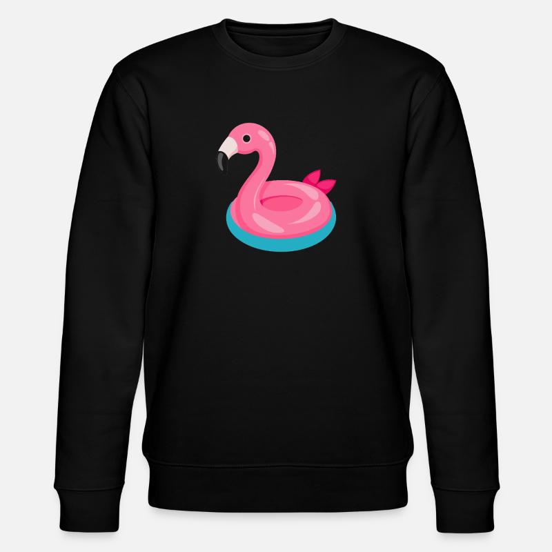 Flamingo-Schwimmschwimmer - Stanley/Stella Unisex Bio-Sweatshirt CHANGER  - Schwarz