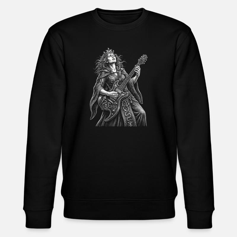 Hecate plays guitar - Stanley/Stella CHANGER Unisex Organic Sweatshirt - black