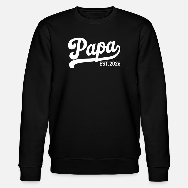 Dad 2026 Expectant Dad 2026 - Stanley/Stella CHANGER Unisex Organic Sweatshirt - black