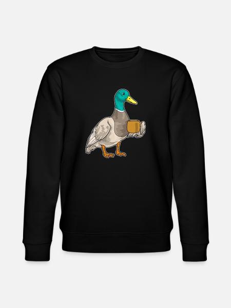 Duck Coffee Mug - Stanley/Stella CHANGER Unisex Organic Sweatshirt - black