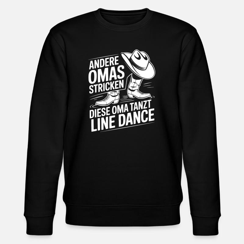 Oma tanzt Line Dance - Stanley/Stella Unisex Bio-Sweatshirt CHANGER  - Schwarz