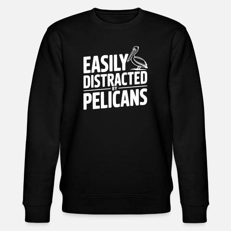 Facilement distrait par les pélicans - Sweat bio CHANGER Stanley/Stella Unisexe - noir