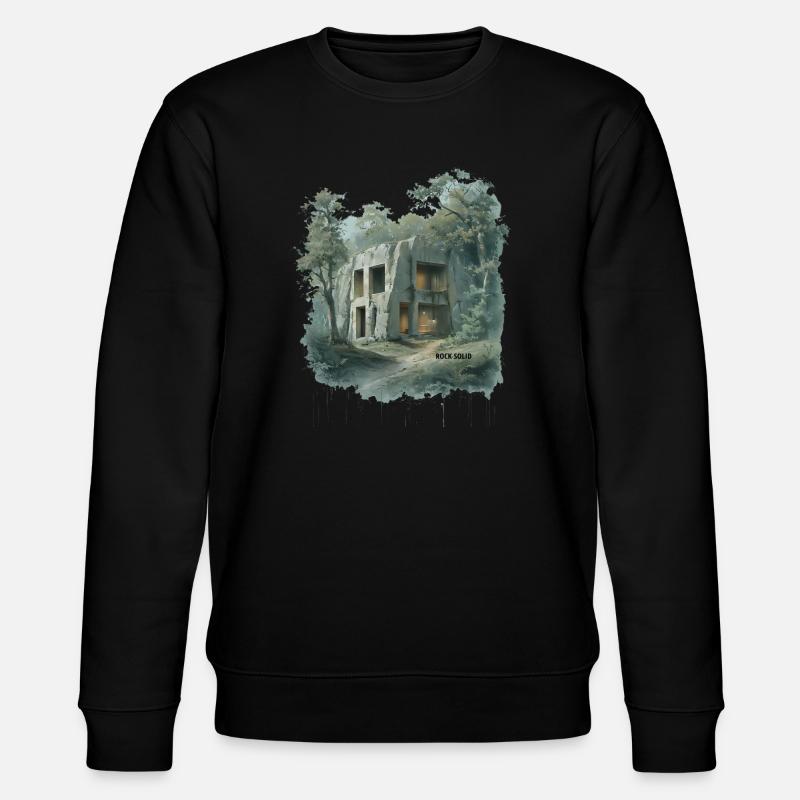ROCK SOLID - Croquis d’architecture grottère moderne - Sweat bio CHANGER Stanley/Stella Unisexe - noir