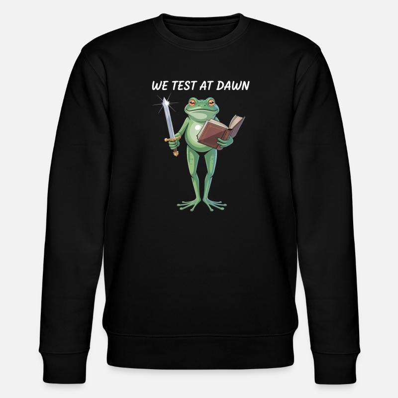 Dawnbound Frog Warrior - Stanley/Stella CHANGER Unisex Organic Sweatshirt - black