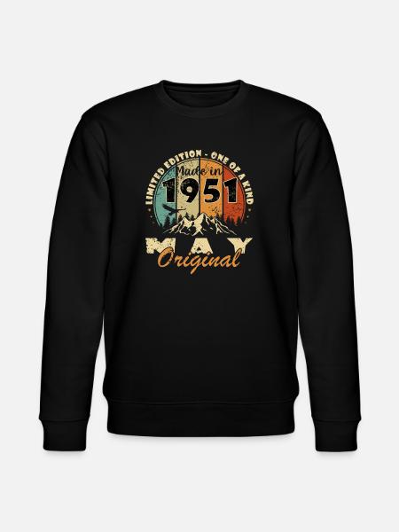 1951 Made in May Original - Stanley/Stella CHANGER Unisex Organic Sweatshirt - black