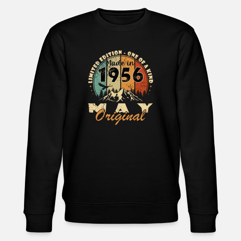 Mai 1956 - Anniversaire - Cadeau - Sweat bio CHANGER Stanley/Stella Unisexe - noir