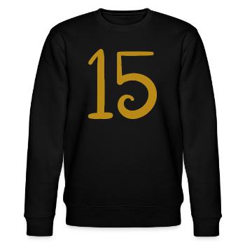 15 - Stanley/Stella Unisex Bio-Sweatshirt CHANGER  - Schwarz - Vorne - Nik (191cm) & Marisol (170cm)