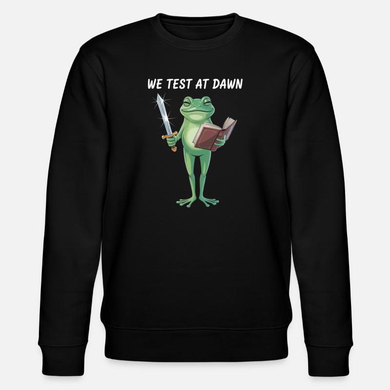 Dawn Quest Frog - Stanley/Stella CHANGER Unisex Organic Sweatshirt - black