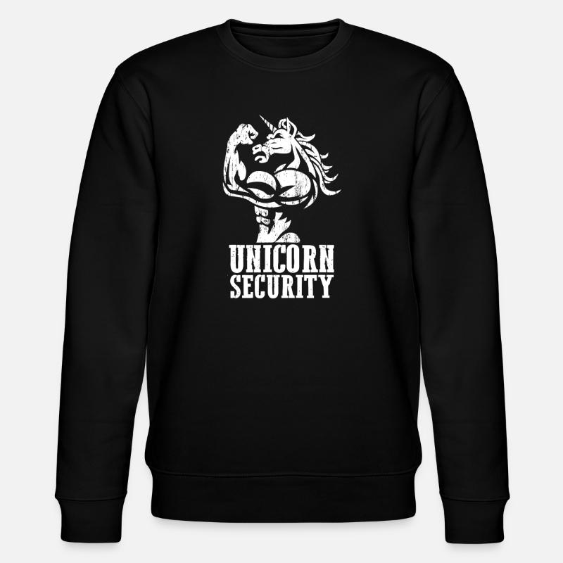 Einhorn-Sicherheitsemblem - Stanley/Stella Unisex Bio-Sweatshirt CHANGER  - Schwarz