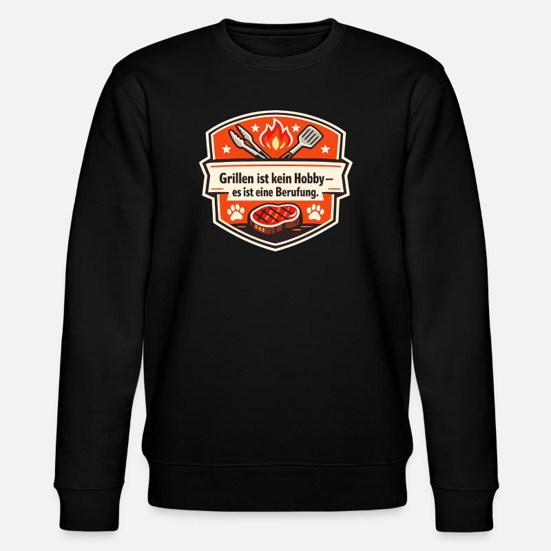 Grillen ist Berufung - Stanley/Stella Unisex Bio-Sweatshirt CHANGER - Schwarz