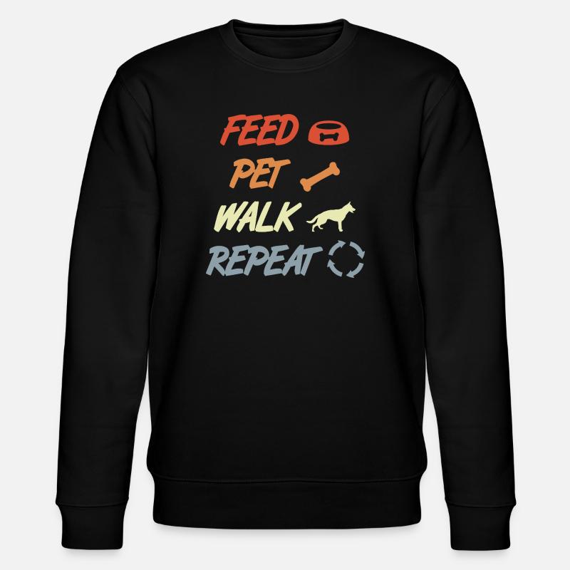 Feeding, petting, performing, repeating - Stanley/Stella CHANGER Unisex Organic Sweatshirt - black
