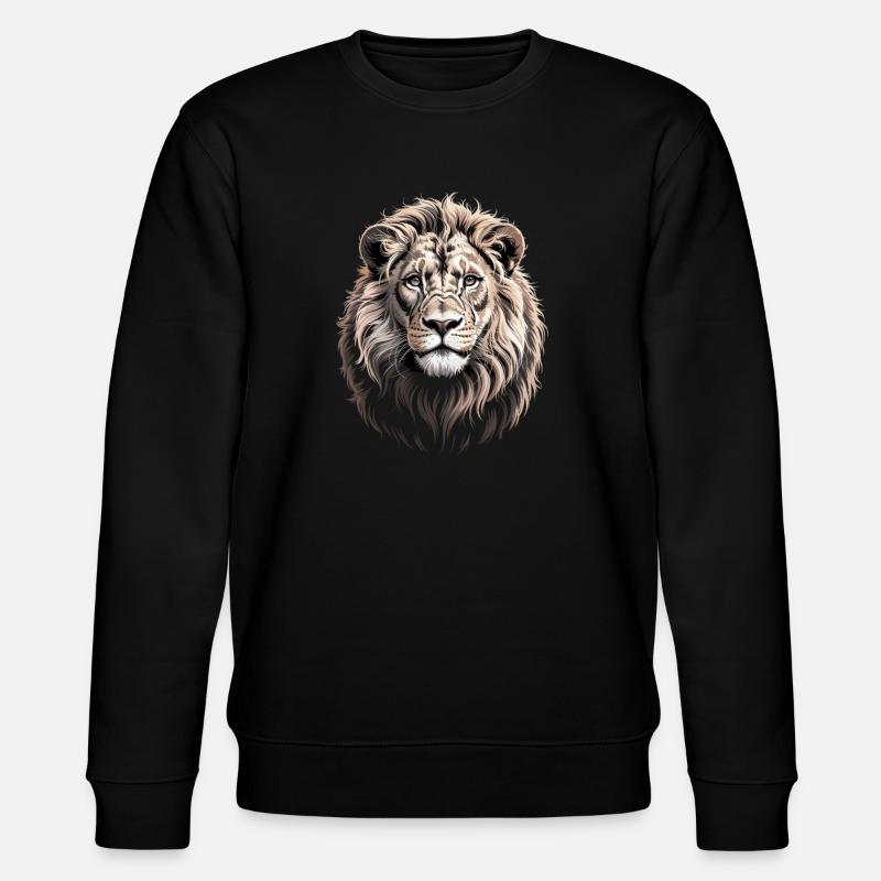 Löwenkopf - Stanley/Stella Unisex Bio-Sweatshirt CHANGER  - Schwarz