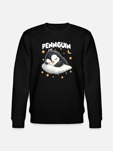Pennguin Penguin Sleepyheads Late Riser Cuddle - Stanley/Stella CHANGER Unisex Organic Sweatshirt - black