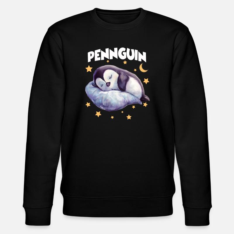 PennguinPenguin Pajamas Pennguin Late Riser - Stanley/Stella CHANGER Unisex Organic Sweatshirt - black