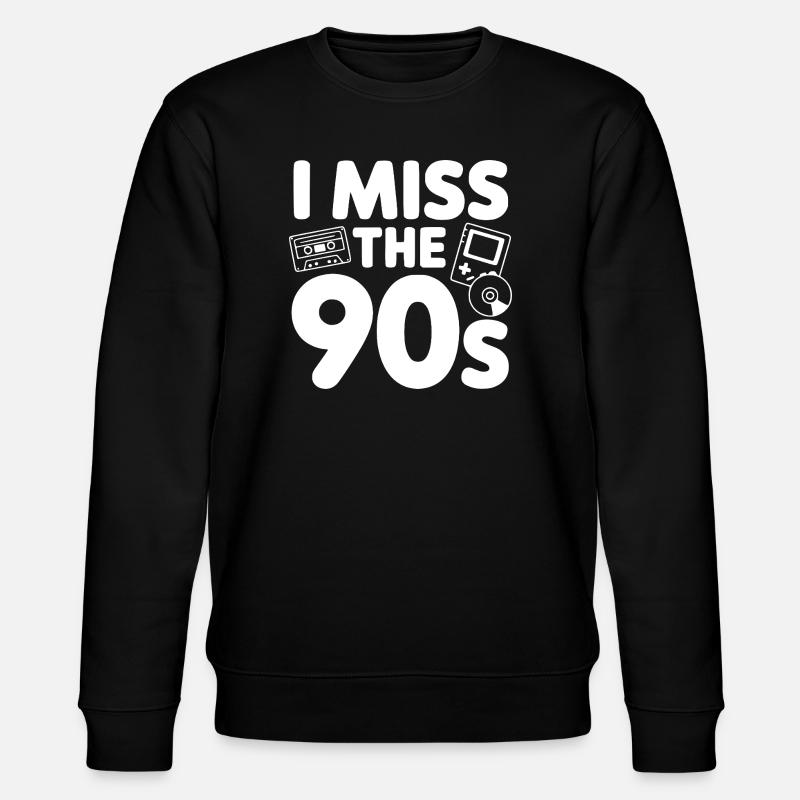 Ich vermisse die 90er - Stanley/Stella Unisex Bio-Sweatshirt CHANGER - Schwarz