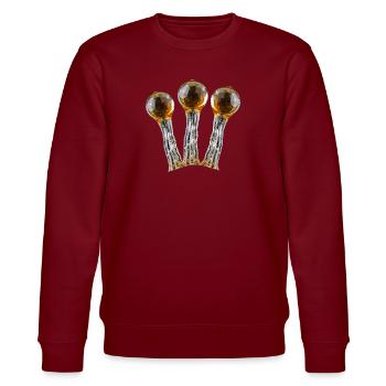 Harz Trichome - Stanley/Stella Unisex Bio-Sweatshirt CHANGER  - Burgunderrot - Vorne - Nik (191cm) & Marisol (170cm)