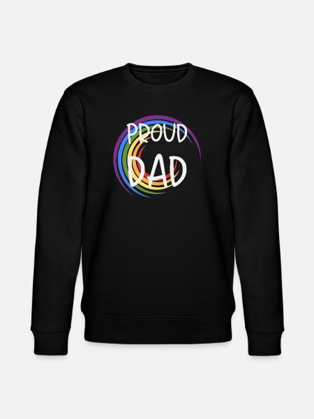 Proud Dad LGBTQ Rainbow Family - Stanley/Stella CHANGER Unisex Organic Sweatshirt - black