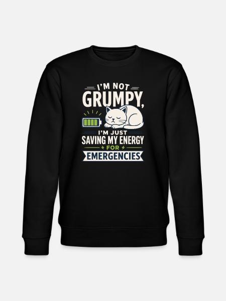 Cat energy for emergencies - Stanley/Stella CHANGER Unisex Organic Sweatshirt - black