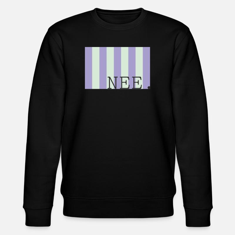 Nee Pastel Stripe Font - Stanley/Stella CHANGER Unisex Organic Sweatshirt - black