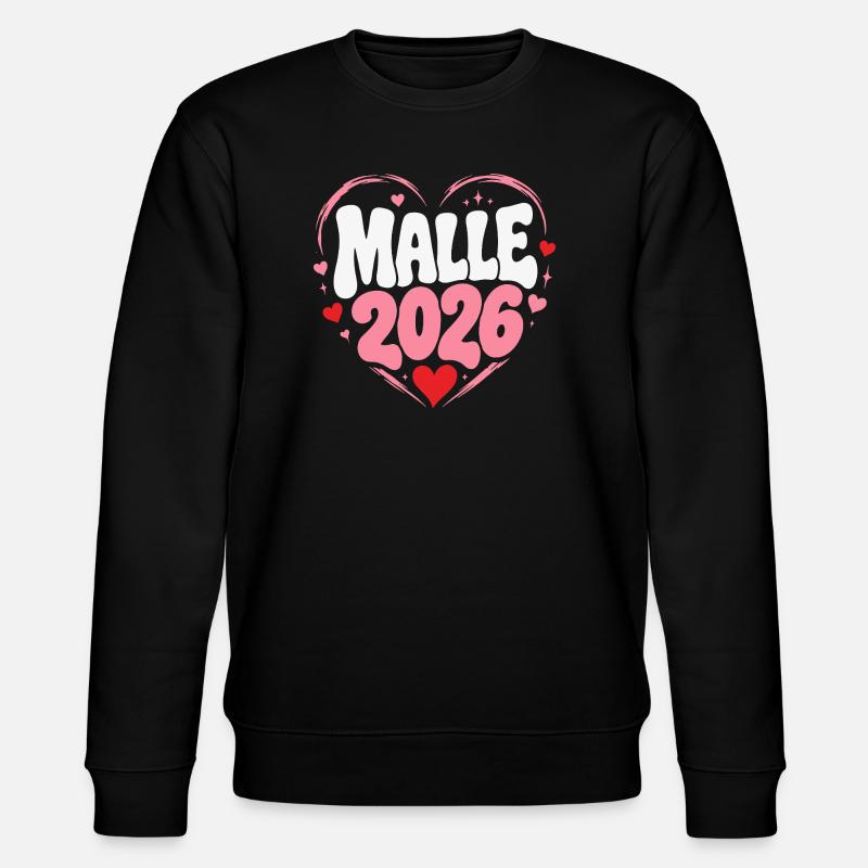 Malie 2026 Herz Design - Stanley/Stella Unisex Bio-Sweatshirt CHANGER - Schwarz