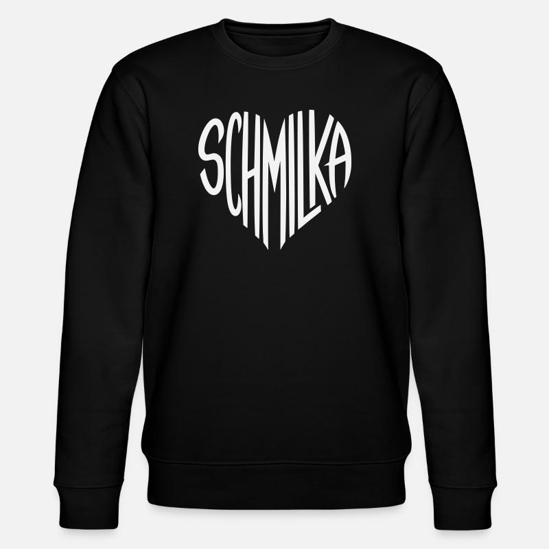 Schmilka Heart Font Logo - Stanley/Stella CHANGER Unisex Organic Sweatshirt - black