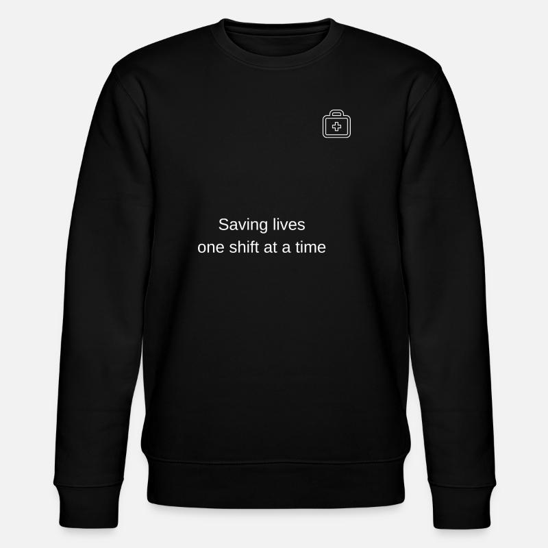 Saving lives every shift - Stanley/Stella CHANGER Unisex Organic Sweatshirt - black
