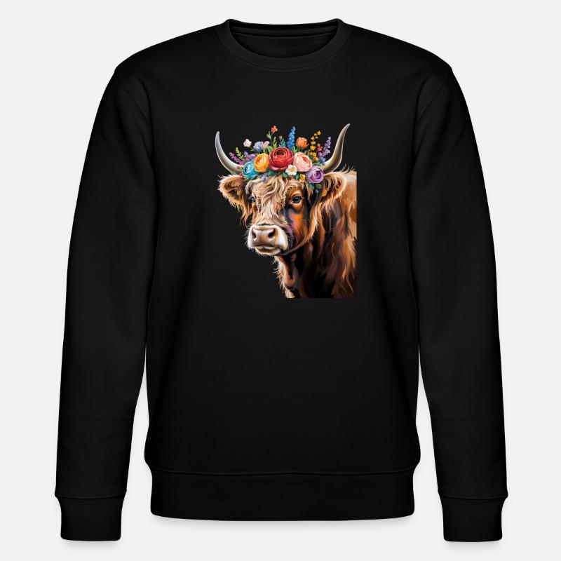 Cow - Stanley/Stella CHANGER Unisex Organic Sweatshirt - black