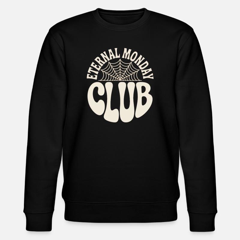 Emerald Monday Club Logo - Stanley/Stella CHANGER Unisex Organic Sweatshirt - black