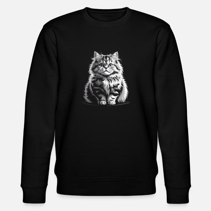 Katze - Stanley/Stella Unisex Bio-Sweatshirt CHANGER - Schwarz