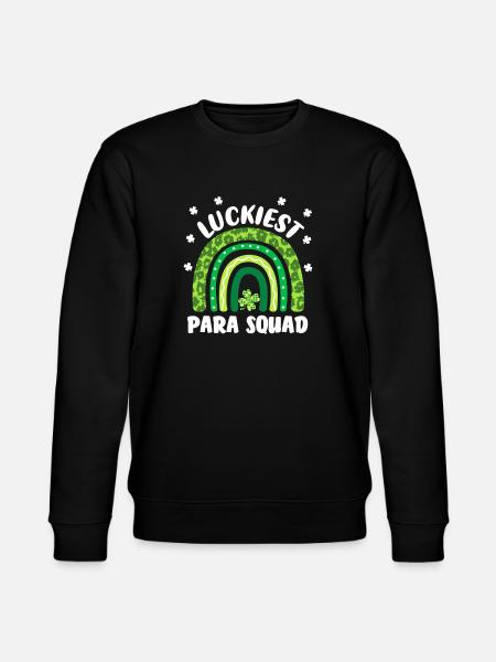 Luckiest Para Squad - Stanley/Stella CHANGER Unisex Organic Sweatshirt - black