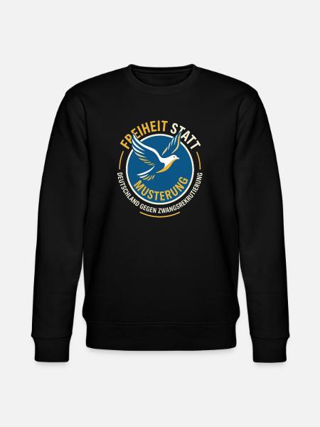 Freiheit Statt Musterung - Stanley/Stella Unisex Bio-Sweatshirt CHANGER  - Schwarz
