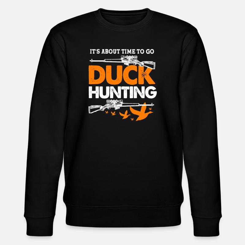 Duck Hunt Duck Hunting Hunter - Stanley/Stella CHANGER Unisex Organic Sweatshirt - black