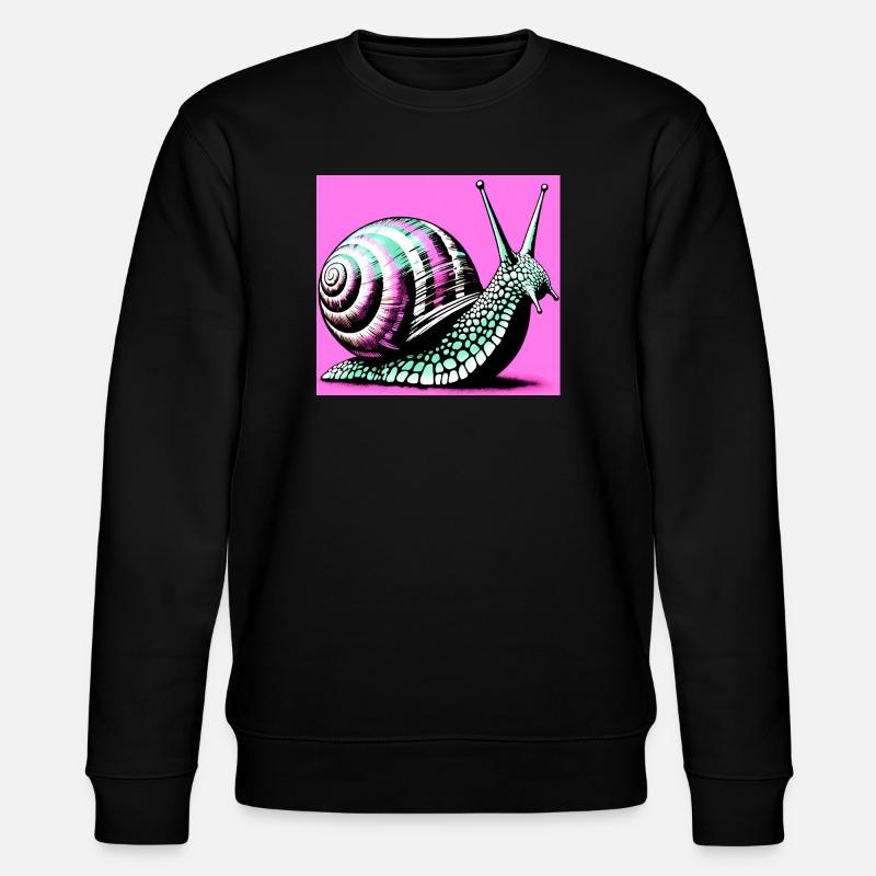 Schnecke - Stanley/Stella Unisex Bio-Sweatshirt CHANGER  - Schwarz