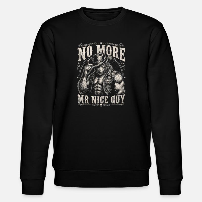 Not a nice guy cowboy - Stanley/Stella CHANGER Unisex Organic Sweatshirt - black