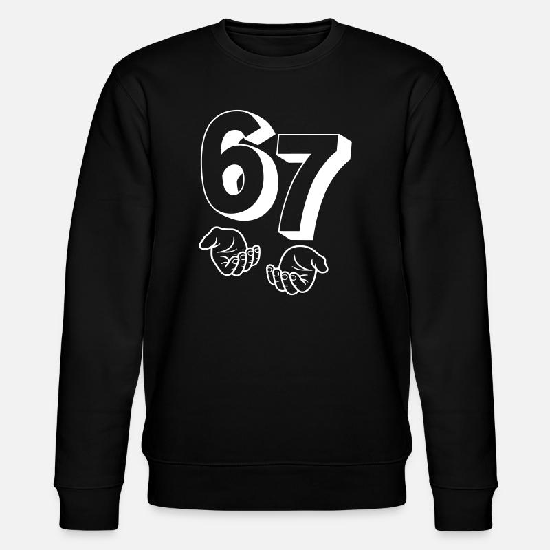 76 "six seven" hands - Stanley/Stella CHANGER Unisex Organic Sweatshirt - black