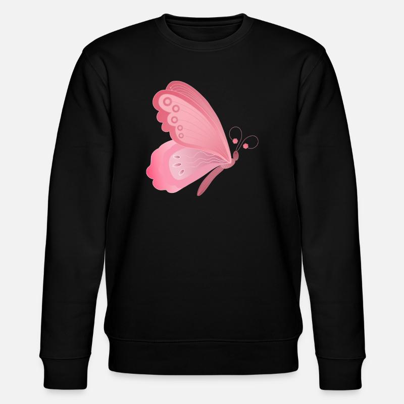 Pink Butterfly Wing Design - Stanley/Stella CHANGER Unisex Organic Sweatshirt - black