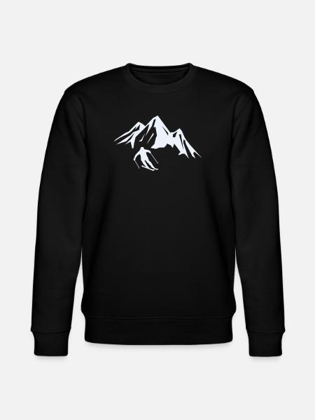 Summit Adventure Skier Silhouette - Stanley/Stella CHANGER Unisex Organic Sweatshirt - black