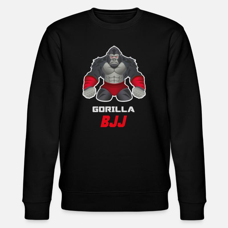 Gorilla BJJ Grappling Beast Design - Stanley/Stella Unisex Bio-Sweatshirt CHANGER  - Schwarz