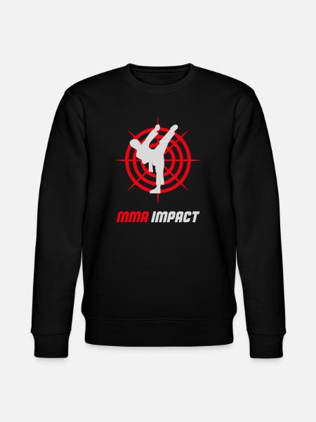 MMA Fight Impact Emblem  - Stanley/Stella CHANGER Unisex Organic Sweatshirt - black