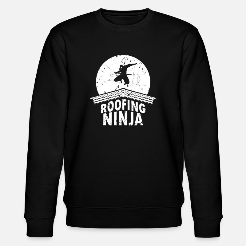 Dach-Ninja-Emblem - Stanley/Stella Unisex Bio-Sweatshirt CHANGER  - Schwarz