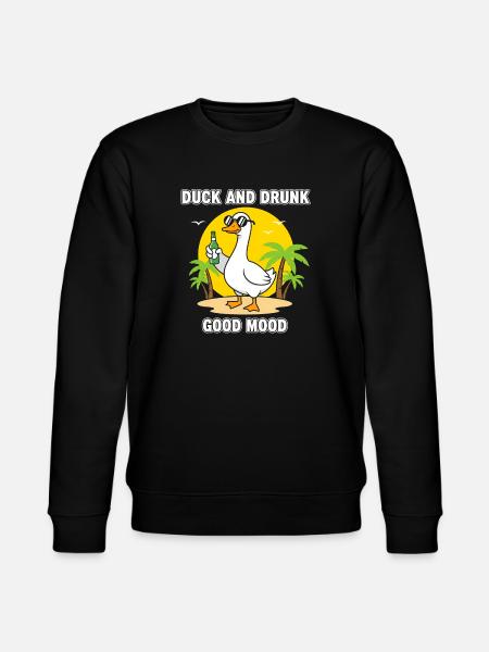 Duck and Drunk Good Mood - Stanley/Stella CHANGER Unisex Organic Sweatshirt - black
