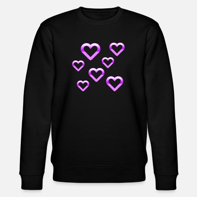 Hearts - Stanley/Stella CHANGER Unisex Organic Sweatshirt - black