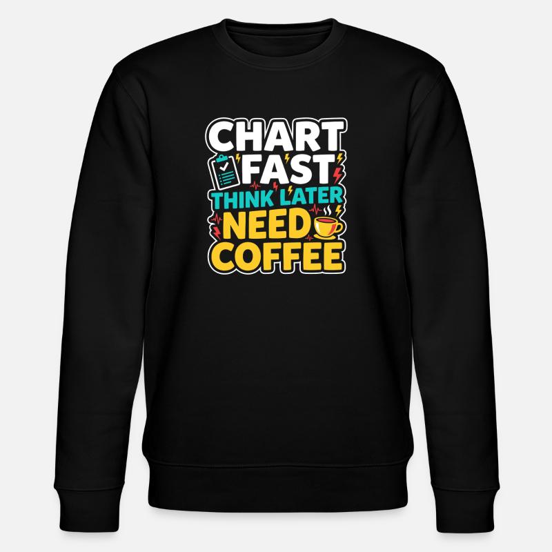 Nachtschicht-krankenschwester, Müde - Stanley/Stella Unisex Bio-Sweatshirt CHANGER  - Schwarz