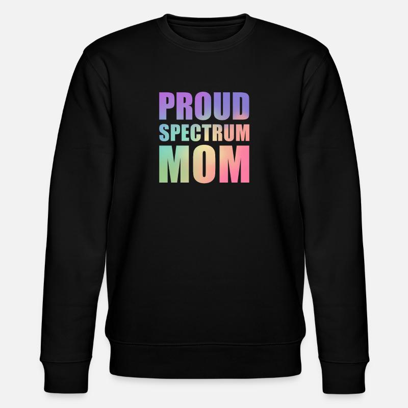 Stolze Spectrum-Mama - Stanley/Stella Unisex Bio-Sweatshirt CHANGER - Schwarz