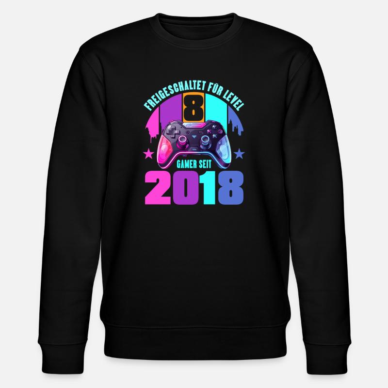 8e anniversaire, jeunes filles - Sweat bio CHANGER Stanley/Stella Unisexe - noir