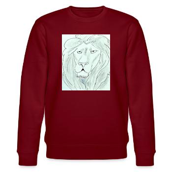 Dessin de tête de lion pur - Sweat bio CHANGER Stanley/Stella Unisexe - bordeaux - Devant - Nik (191cm) & Marisol (170cm)