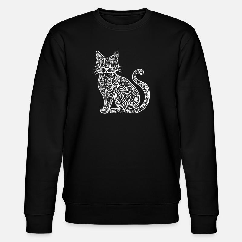 Cat Sketch - Stanley/Stella CHANGER Unisex Organic Sweatshirt - black