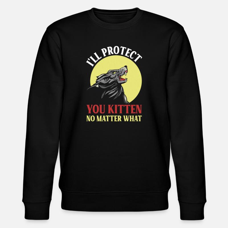 Loup protecteur pour chatons - Sweat bio CHANGER Stanley/Stella Unisexe - noir